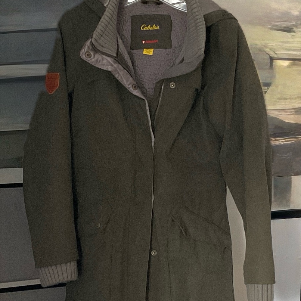 Cabela's women’s Olive Hooded Field Jacket - Picture 2 of 3